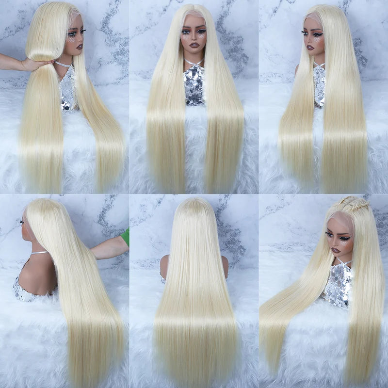 Human Hair Lace Front Wig 13x4 13x6 HD Blonde 613 Straight Wigs 300 Density