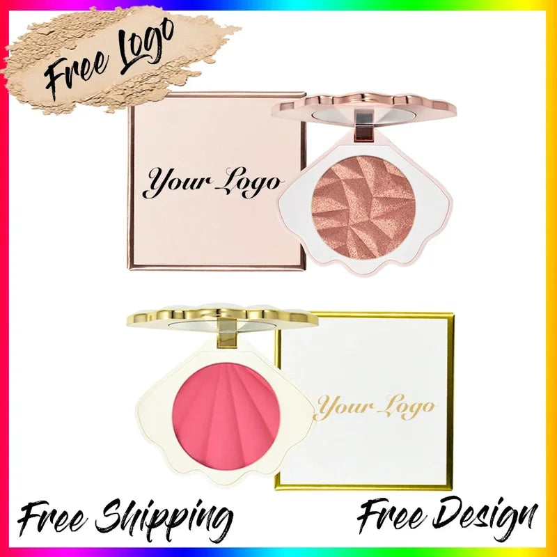Shell Shape Blush & Bronzer Makeup Powder Set - Multiple Colors