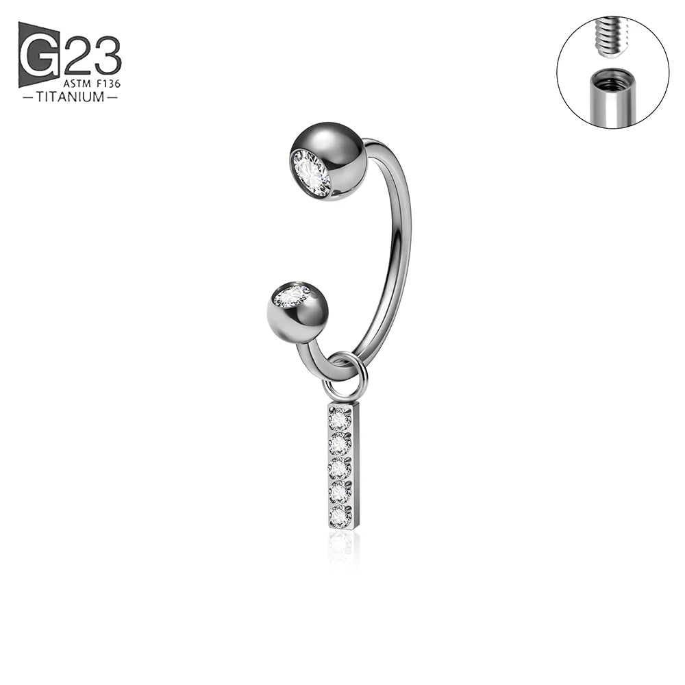 Titanium Septum Ring C Shape Body Piercing Jewelry Hypoallergenic Cartilage Nose Nose Ring
