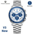 Men's Sport Chronograph Watch with 100M Waterproof AR Sapphire Glass