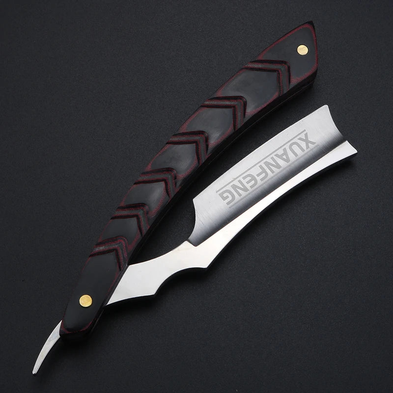 Folding Razor with High Hardness 9cr18 Steel Sharp Straight Shaving Razor Men