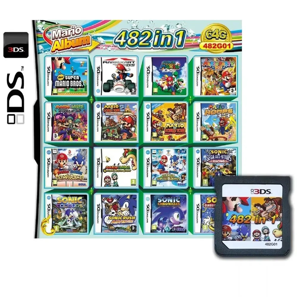 Multi-Game Video Game Card 4300 in1 Compilation for DS NDS 3DS Handheld Console