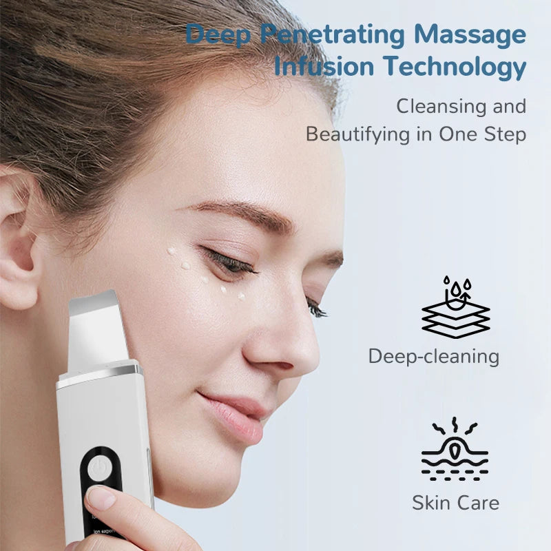 Ultrasonic Skin Scrubber 4-in-1 Facial Cleansing & Blackhead Remover
