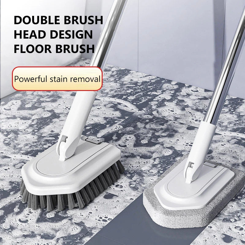 95cm Multi-Functional Bathroom Cleaning Brush with Long Handle - Removable Floor & Tile Scrubber