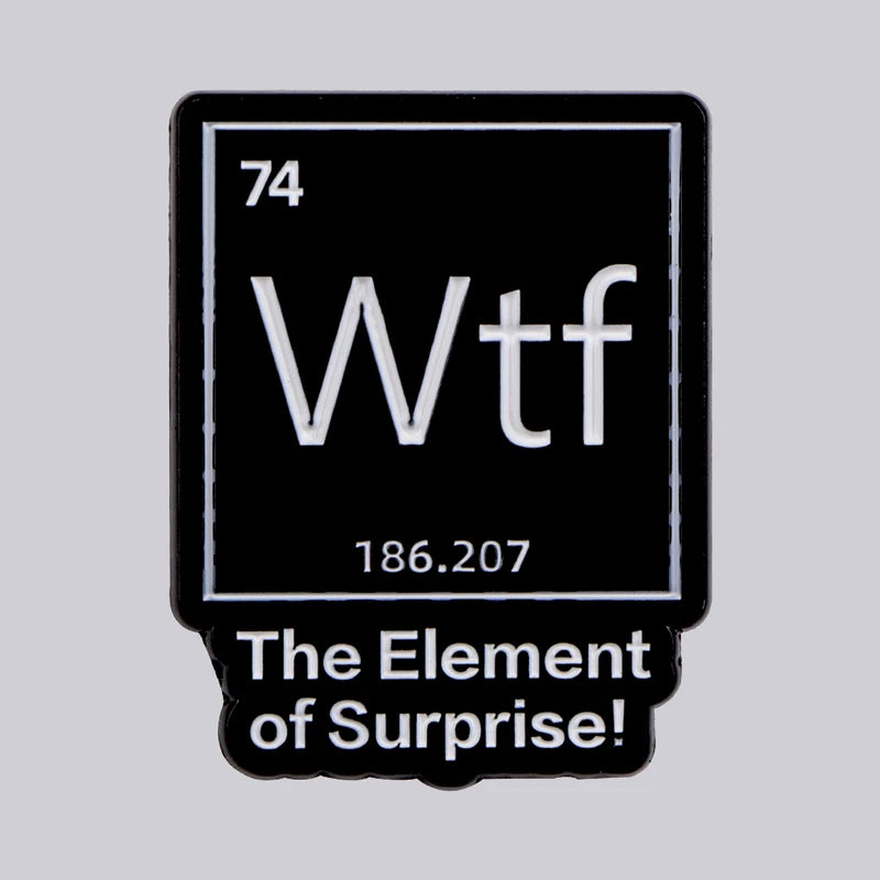 Chemical Element 74 Enamel Pins Lapel Badge Jewelry Gift for Women Men