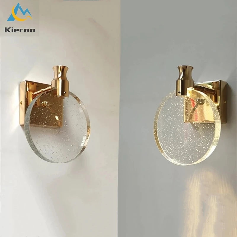 Crystal LED Wall Lamp Mirror Front Light for Bedroom & Bathroom Home Decor