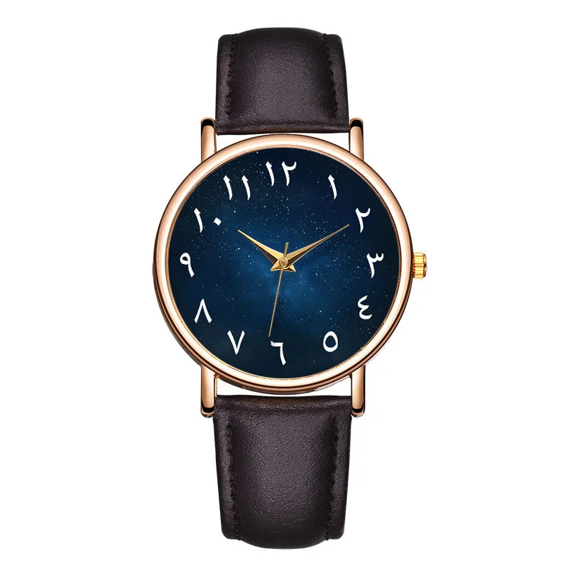 Fashion Women's Quartz Watch with Leather Strap - Elegant Casual Wristwatch