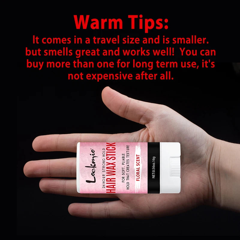 Floral Scent Hair Wax Stick with Shine & Strong Hold - Smoothing Pomade for Frizz & Flyaways