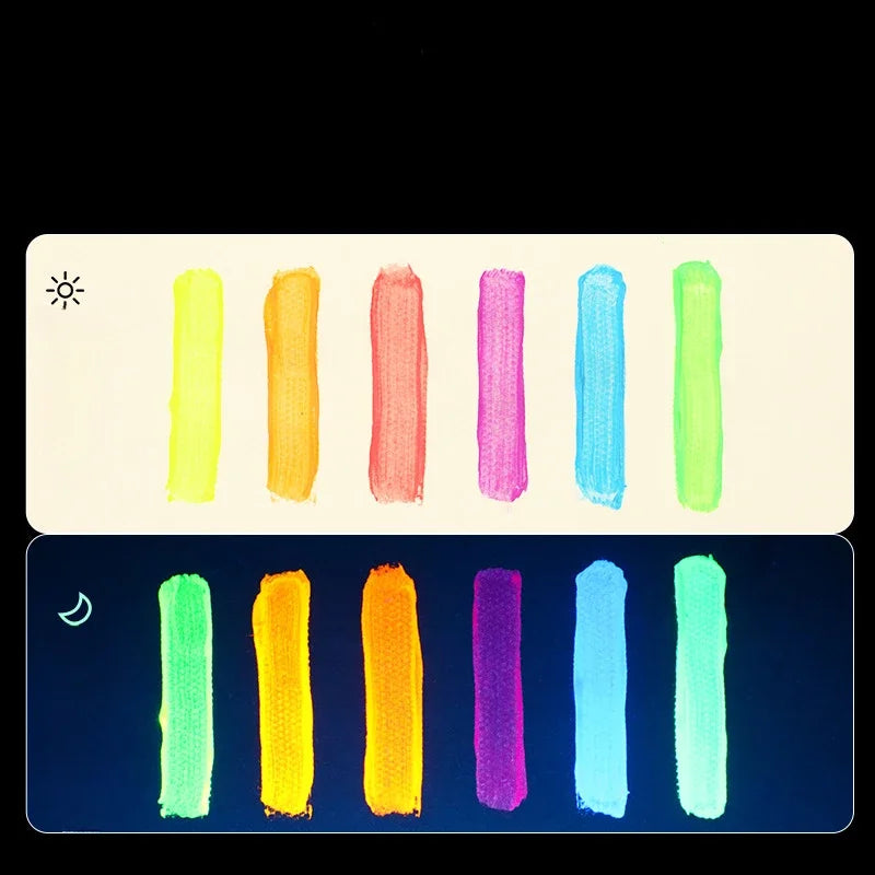 Luminescent Acrylic Paint Set 58ml Multi-Color for Ceramic Glass Fabric DIY Art