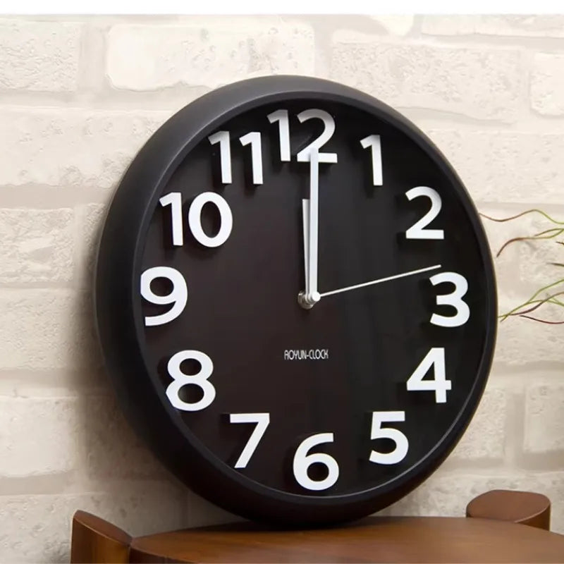 Modern Minimalist Wall Clock for Living Room Silent Home Decor - 10 or 8 Inch