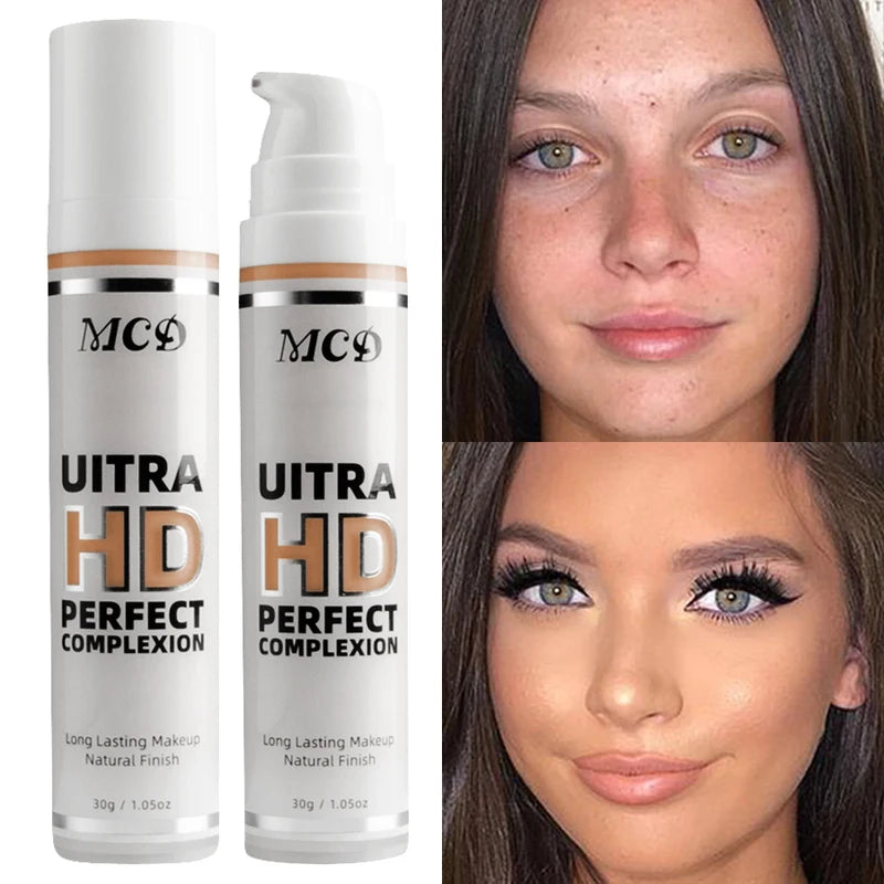 Liquid Foundation Oil-Control Matte Face Makeup Concealer Waterproof Long-Lasting Base Cream