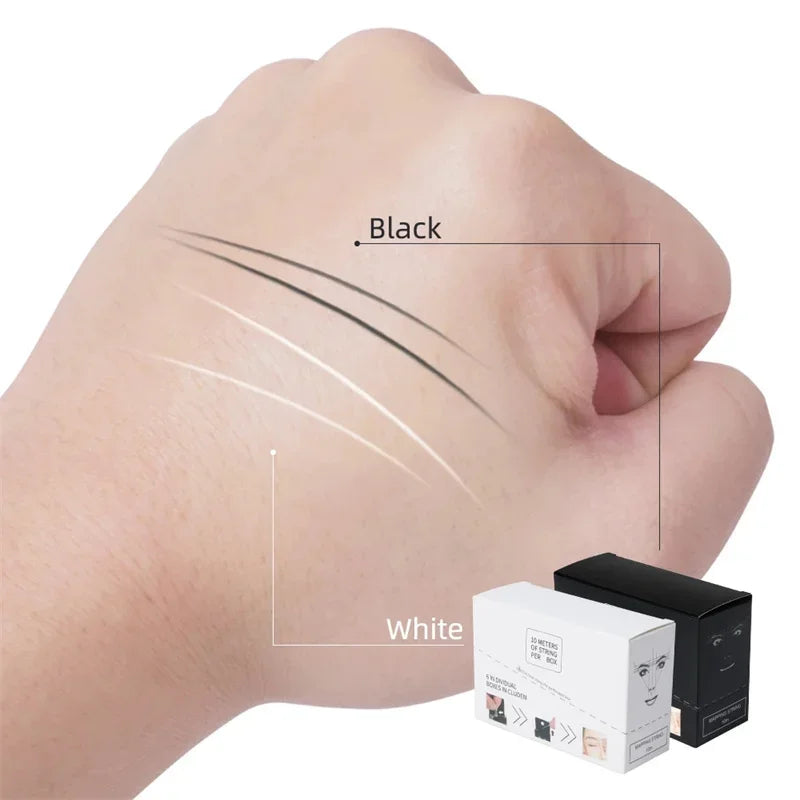 Microblading Mapping String Set - Ultra-Thin Pre-Inked Eyebrow & Lip Measurement Tools