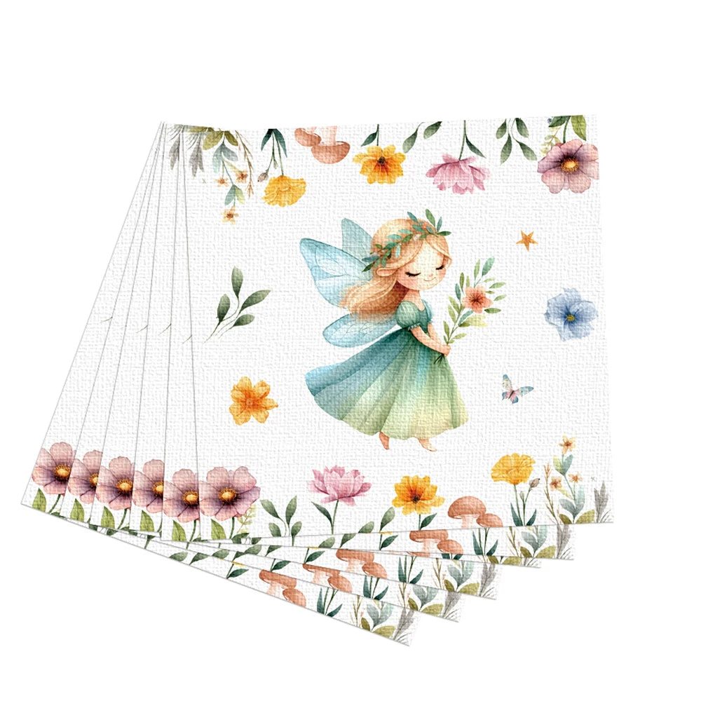 Enchanted Forest Mushroom Paper Napkins for Parties and Celebrations
