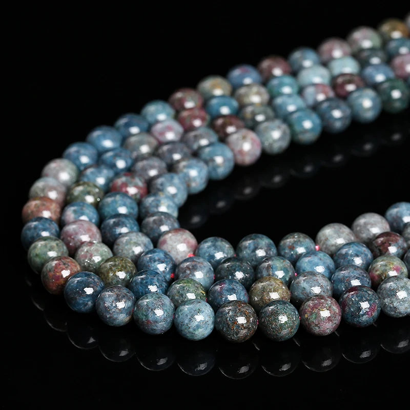 Natural Stone Ruby Sapphire Bead Round Loose Spacer 6-10mm Jewelry Making