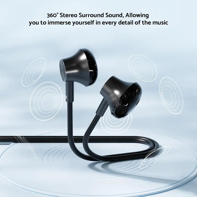 USB C Headphones with Mic for Samsung Galaxy and Multi-Device Compatibility