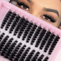 Cluster Lash Extensions 240pcs 40D Mixed Length Reusable Natural Look False Eyelashes