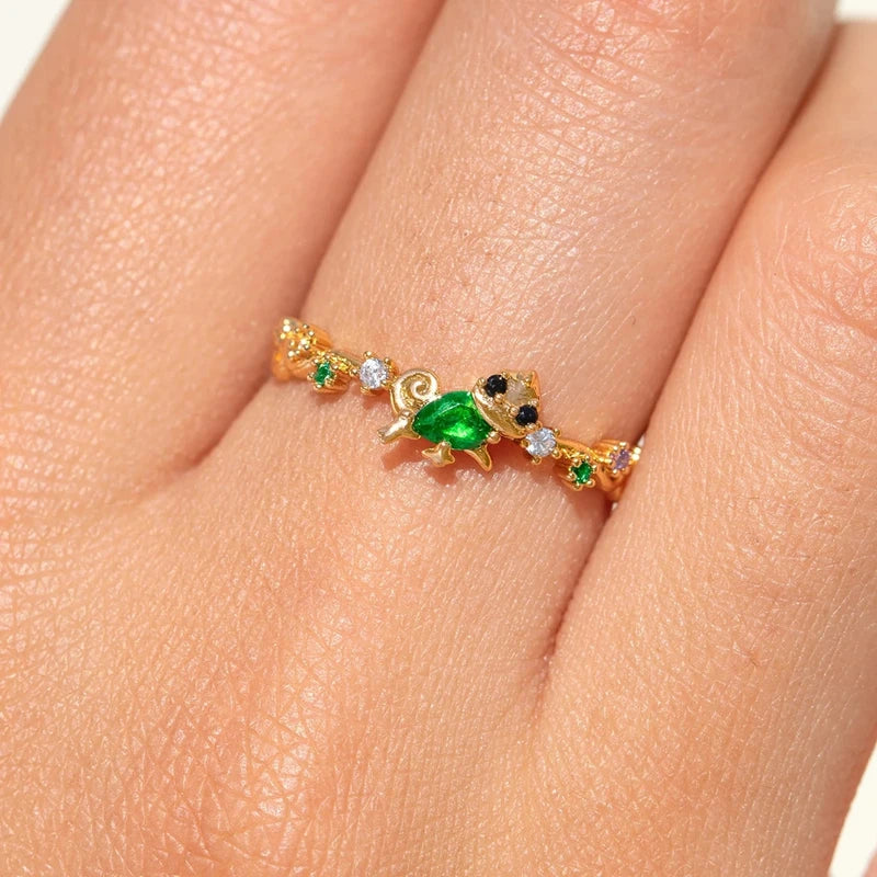 Princess Cubic Zircon Ring for Women Girls Open Design High-Quality Jewelry