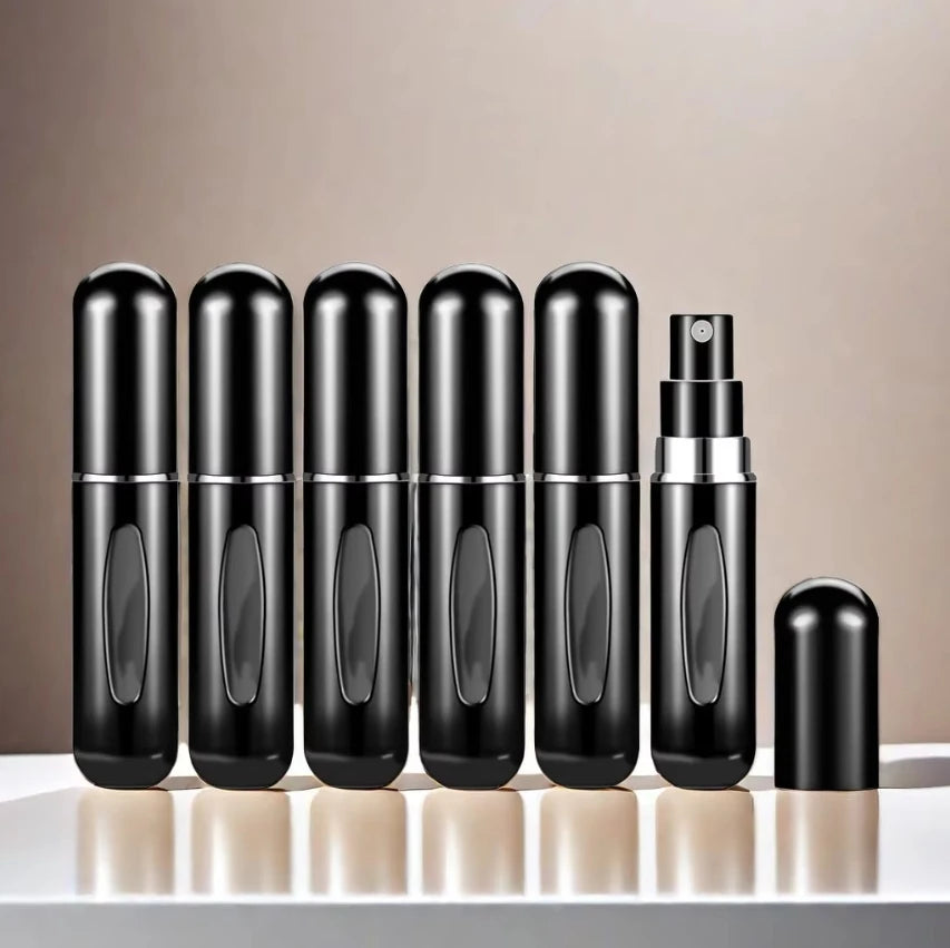 Portable Spray Bottles Set 6 pcs Travel Size 5ml Self-Priming Bottom Fill
