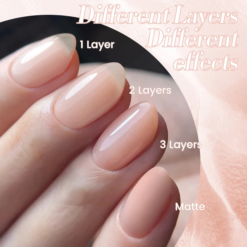 10ml Gel Nail Polish - Transparent Pink, Nude, Red & More for Salon & Home