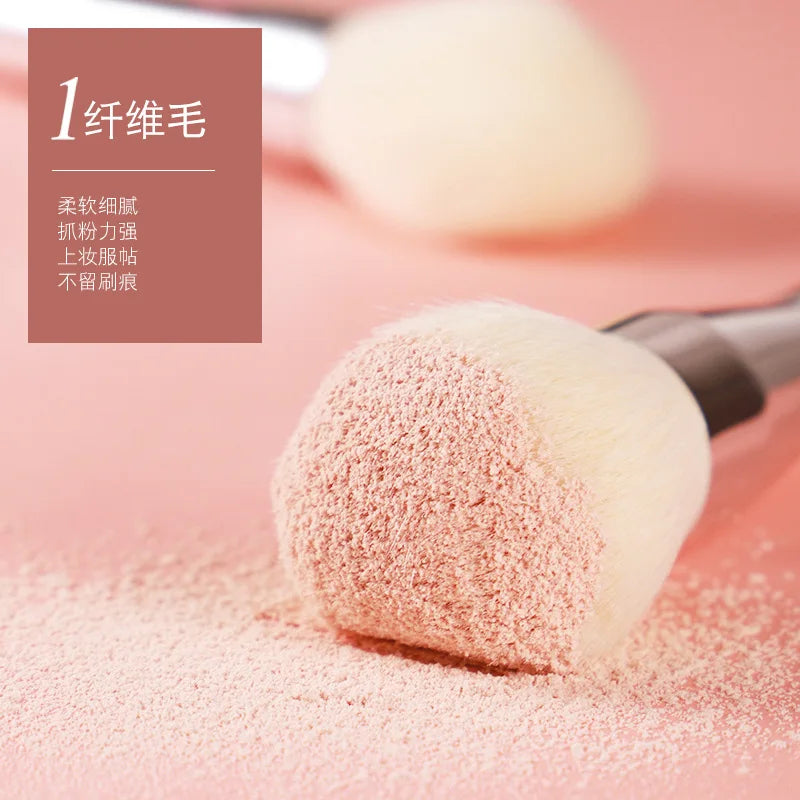 High-Quality Full-Size Makeup Brush Set with Synthetic Hair & Acrylic Handles