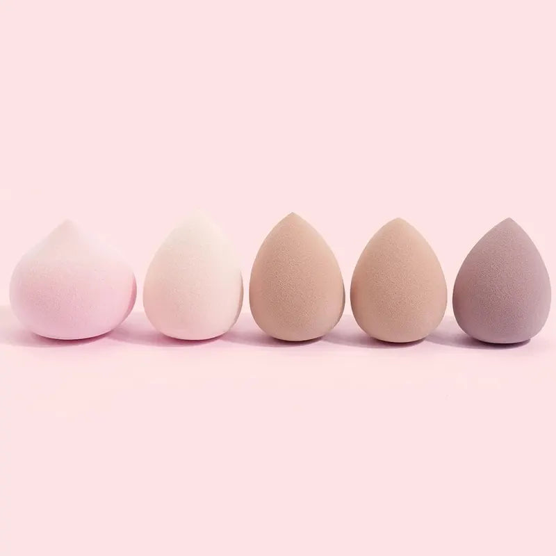 5PCS Makeup Sponge Blender Set for Foundation Concealer Powder and Cream - Multi-Color