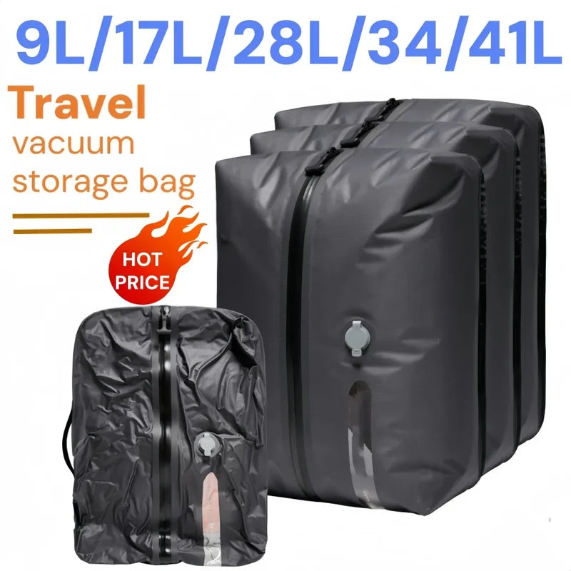 Outdoor Vacuum Compression Storage Bags for Camping & Travel - Space Saver Organizer 10XL/3XL/L