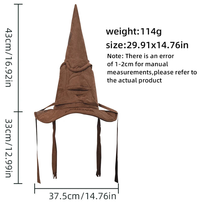 Halloween Witch Hat Cosplay Costume Accessory Tree Hat Wizard Hat