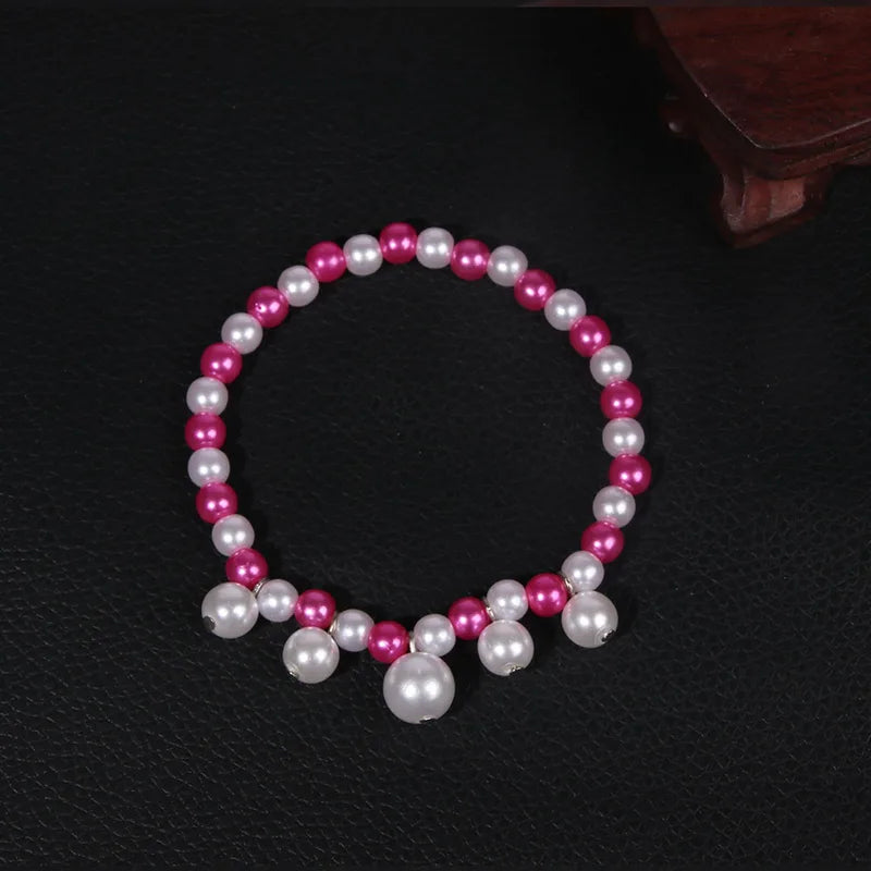 Anime Ladybug & Cat Noir Awakening Bracelet Pink Pearls for Women Jewelry Gift
