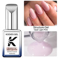 Semi Permanent UV Nail Gel Base Coat with Pearl Shine - 15ML, Self-Leveling Construction Gels