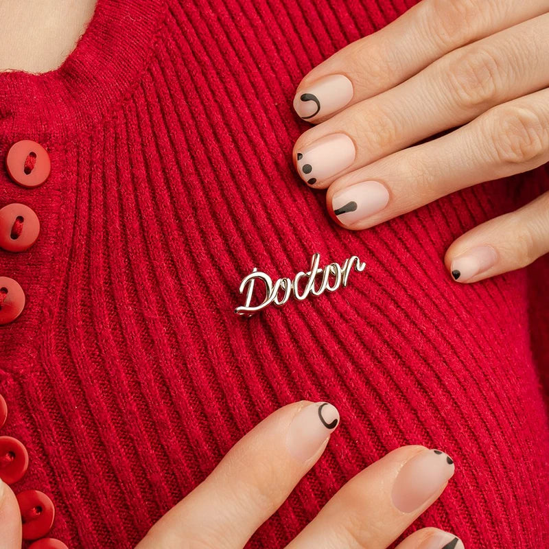 Medical Jewelry Brooch Pins for Doctor Nurse - Creative Letter Lapel Badge Gift