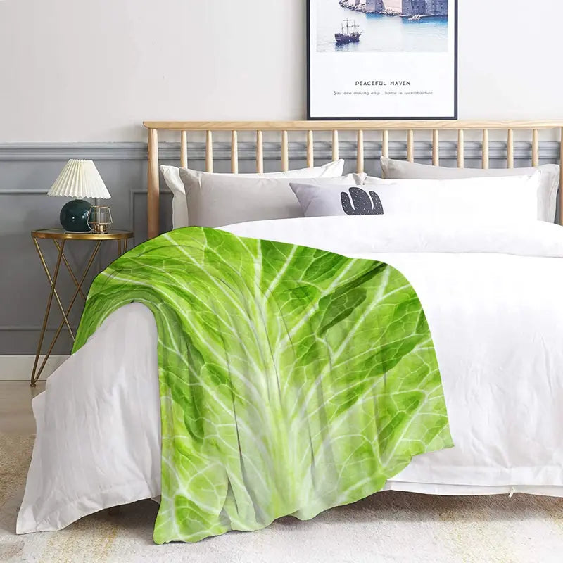 Super Soft Fuzzy Plush Cabbage Throw Blanket All Season Home Decor
