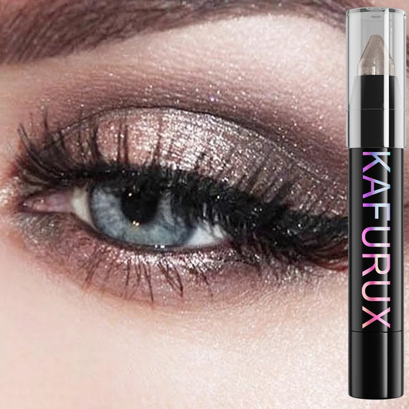 24-Color Pearlescent Glitter Eyeshadow Pencil Waterproof Matte Eye Makeup