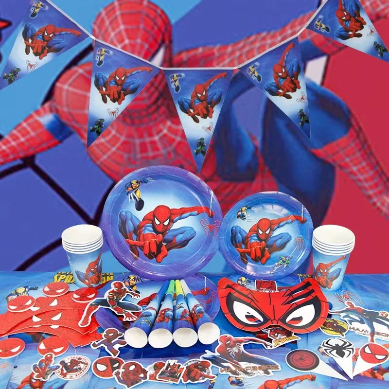 SpideyMan Birthday Party Balloons Kit - Latex, Foil & Number Balloon Set for Kids
