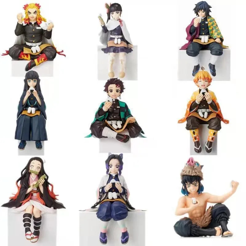Anime Demon Slayer Action Figures Set for Kids - Tanjirou, Giyuu, Nezuko, Zenitsu, Kochou