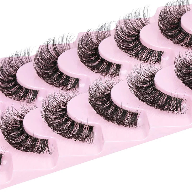 False Eyelashes 6D Fluffy Wispy Faux Mink Cat Eye Effect Dramatic Makeup Lashes