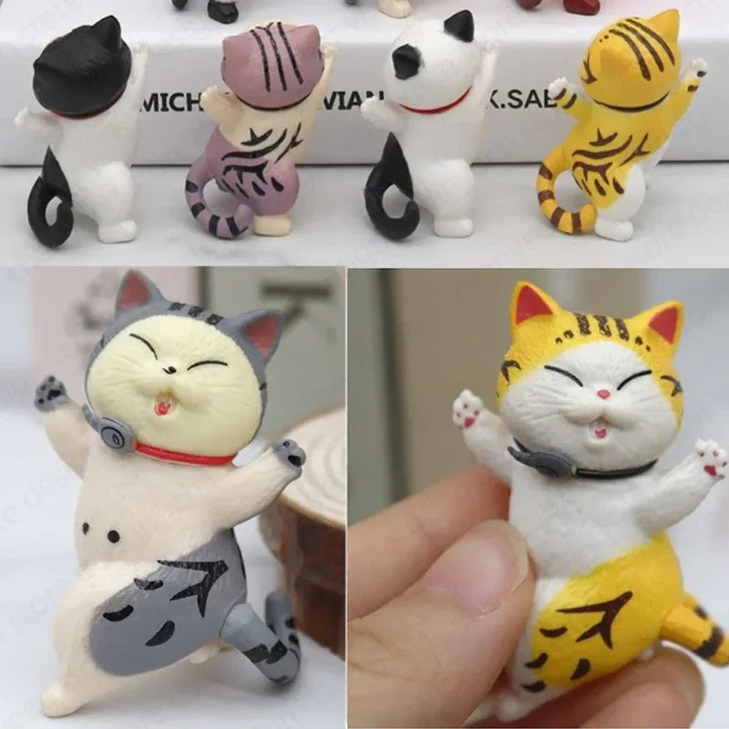 Cute Kawaii Cat Figurines Mini Decorations for Kids, Home & Desk Decor