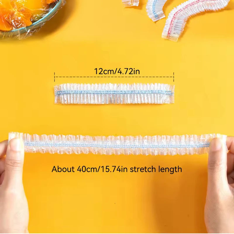 Disposable Food Cover Bags Set - Reusable Transparent Food Wraps for Kitchen Storage