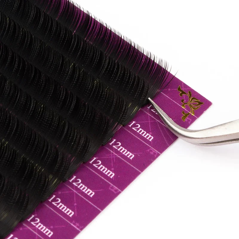 Eyelash Extension Mink False Lashes - Natural Curl, 16 Rows, Multiple Sizes & Thicknesses