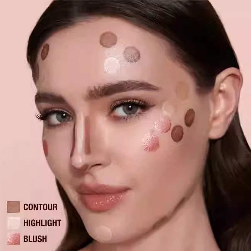 Liquid Face Highlighter & Blush Palette - Silky, Easy to Apply, Moist Finish