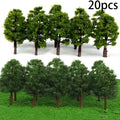 20Pcs Mini Model Trees for Scale Micro Landscape Diorama Train Layout DIY Decor