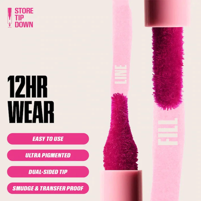 Waterproof Lip Liner Pencil for Nude & Red Lip Contour - Non-Stick Makeup Tool