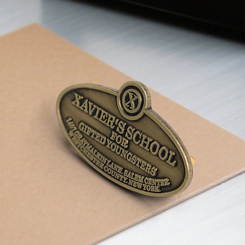 X-Men Xavier’s School Brooch - Movie-Inspired Enamel Pin Collectible Badge