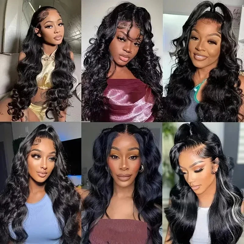 Brazilian Human Hair Wigs 13x4 Lace Front Pre Plucked Transparent HD Frontal