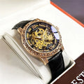 Luxury Men's Automatic Mechanical Watch - Business Casual Style, No Batteries Needed