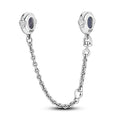 Safety Chain Clasp Clip Charms for Bracelets Sterling Silver Jewelry DIY Accessory