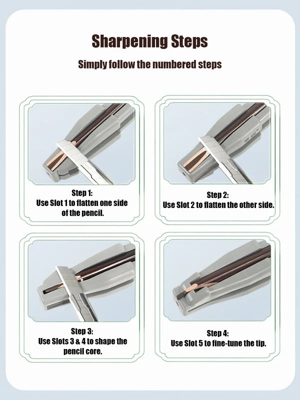 Eyebrow Pencil Sharpener Kit for Wooden Pencils - Portable Precision Shaping Tool