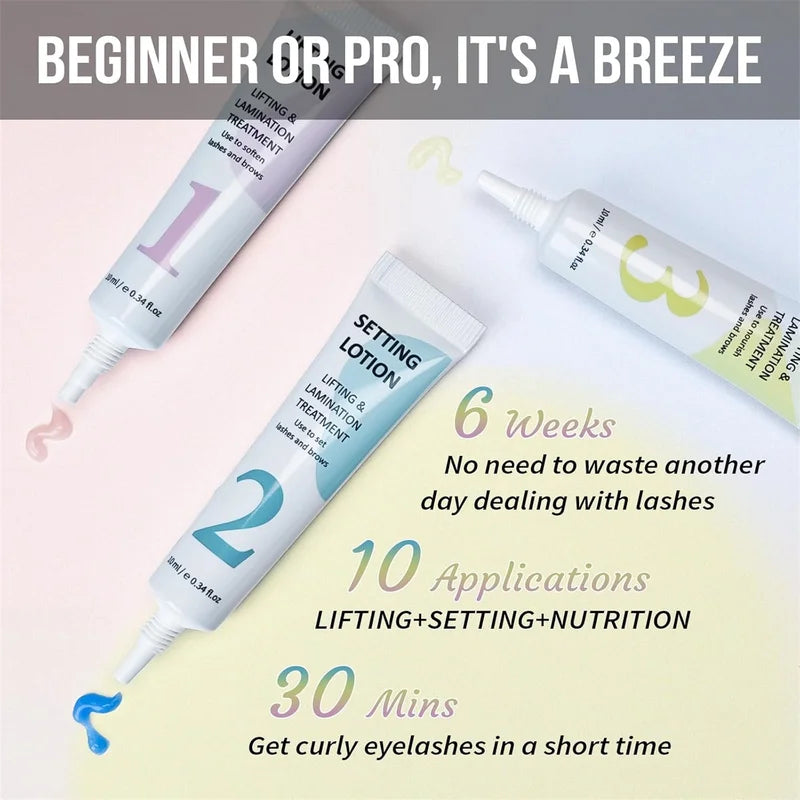 Permanent Lash Lift Kit with Brow Lamination & Curling Tools - Color Variants