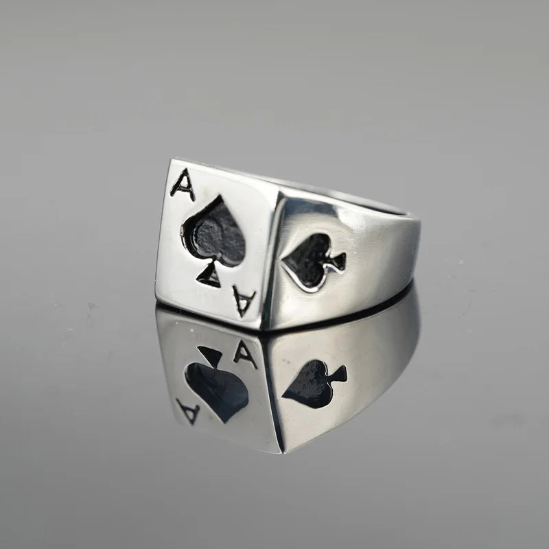 Vintage Lucky Poker Rings for Women & Men - Card Playing Finger Jewelry