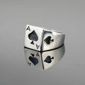 Vintage Lucky Poker Rings for Women & Men - Card Playing Finger Jewelry