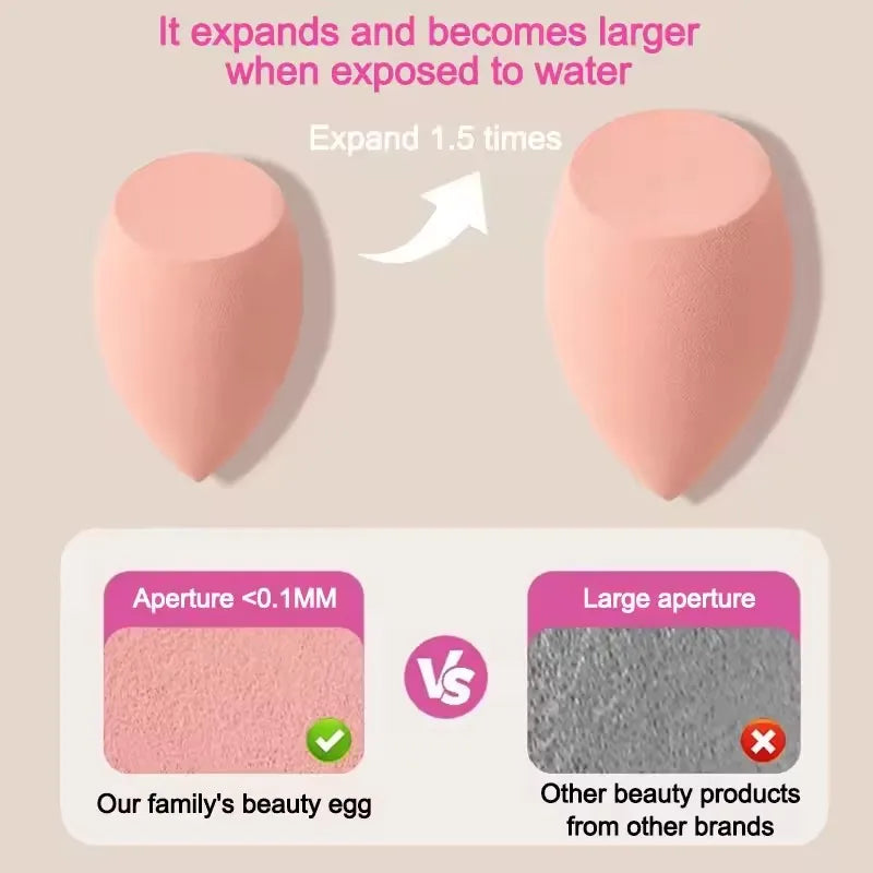 14pcs Makeup Sponge Set - Soft, Non-Latex, Dual-Use Powder Puff for Liquid & Powder Application